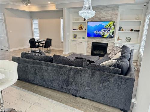 44 Miller Drive, Ancaster, ON - Indoor Photo Showing Living Room With Fireplace