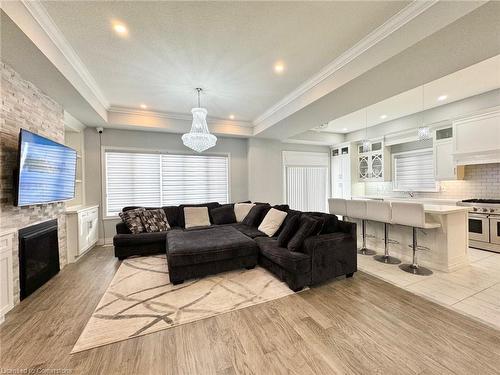 44 Miller Drive, Ancaster, ON - Indoor Photo Showing Living Room With Fireplace