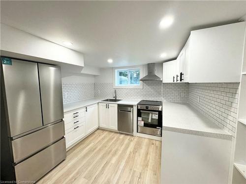 Bsmt-67 East 44Th Street, Hamilton, ON - Indoor Photo Showing Kitchen With Stainless Steel Kitchen With Upgraded Kitchen