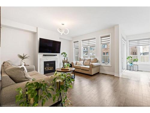 80 Tesla Crescent, Holland Landing, ON - Indoor Photo Showing Living Room With Fireplace