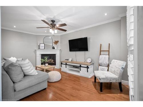 196 Eaton Street, Georgetown, ON - Indoor Photo Showing Living Room With Fireplace