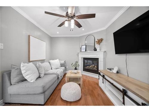 196 Eaton Street, Georgetown, ON - Indoor Photo Showing Living Room With Fireplace