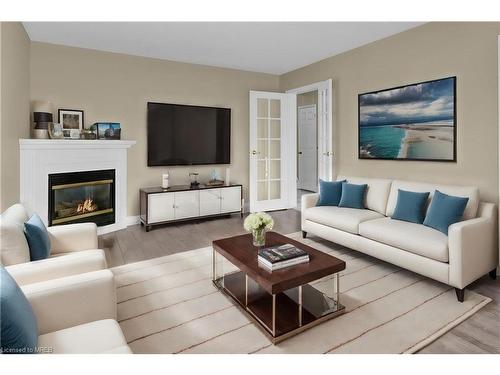 48 Zachary Drive, Brampton, ON - Indoor Photo Showing Living Room With Fireplace