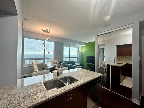 3301-208 Enfield Place, Mississauga, ON - Indoor Photo Showing Kitchen With Double Sink