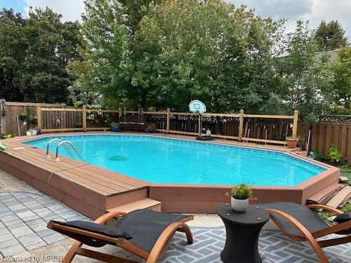 3005 Headon Forest Drive, Burlington, ON - Outdoor With Above Ground Pool With Backyard