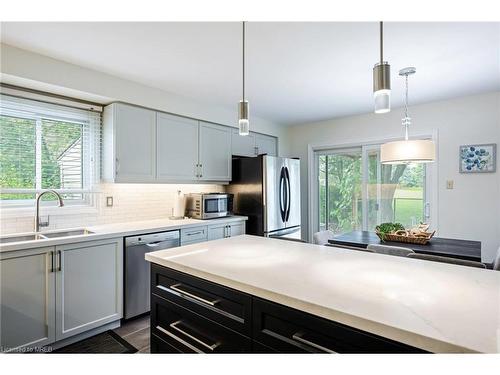 35 Treanor Crescent, Georgetown, ON - Indoor Photo Showing Kitchen With Double Sink