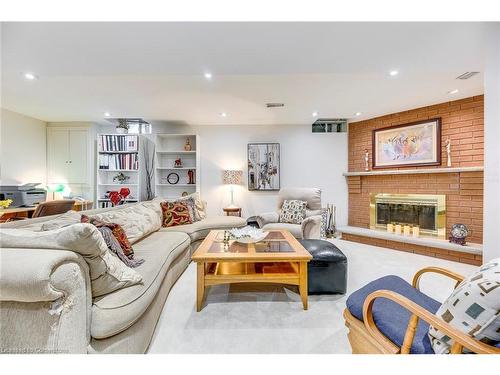 1220 Old Oak Drive, Oakville, ON - Indoor Photo Showing Living Room With Fireplace