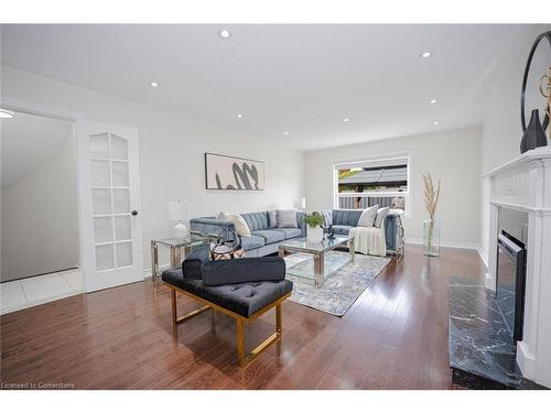 5 Crowsnest Crescent, Brampton, ON - Indoor Photo Showing Living Room With Fireplace