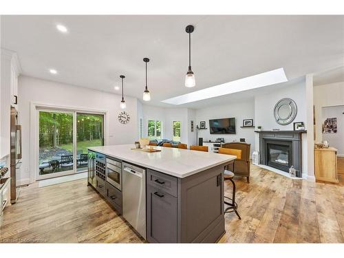 1958 Forest Valley Drive, Innisfil, ON - Indoor Photo Showing Kitchen With Fireplace