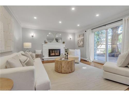 1720 Valentine Gardens, Mississauga, ON - Indoor Photo Showing Living Room With Fireplace