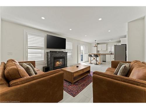 2190 Rockport Street, Windsor, ON - Indoor Photo Showing Living Room With Fireplace