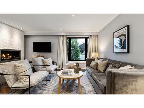 9 Delrosa Court, Toronto, ON - Indoor Photo Showing Living Room With Fireplace