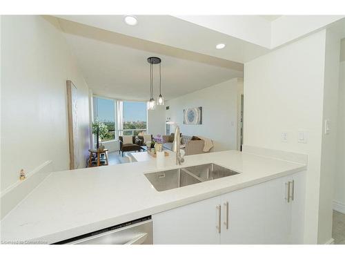 1709-1 Hickory Tree Road, Toronto, ON - Indoor Photo Showing Kitchen With Double Sink