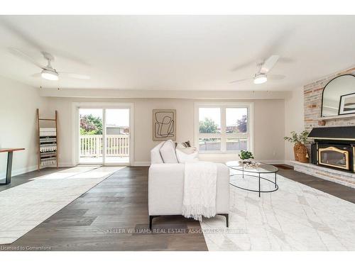 4281 Creeks End, Mississauga, ON - Indoor Photo Showing Living Room With Fireplace