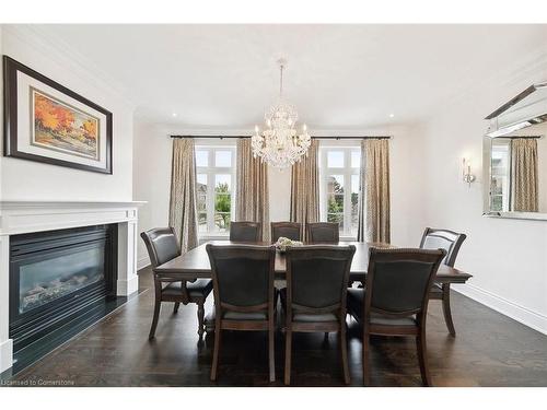 3630 Silverplains Drive, Mississauga, ON - Indoor Photo Showing Dining Room With Fireplace