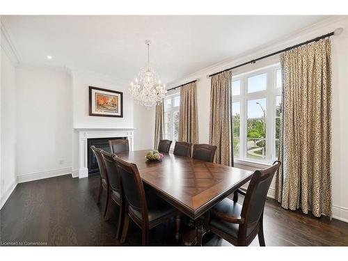 3630 Silverplains Drive, Mississauga, ON - Indoor Photo Showing Dining Room With Fireplace