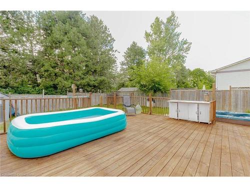 20 Cindy Avenue, Cambridge, ON - Outdoor With Above Ground Pool With Deck Patio Veranda With Backyard