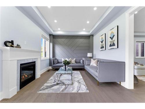 223 Graniteridge Trail, Hamilton, ON - Indoor Photo Showing Living Room With Fireplace