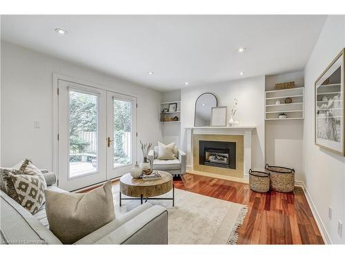 1296 Cermel Drive, Mississauga, ON - Indoor Photo Showing Living Room With Fireplace