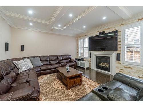 10 Lisson Crescent, Peel, ON - Indoor Photo Showing Living Room With Fireplace