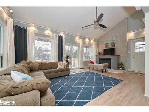 53 Lindale Avenue, Tiny, ON - Indoor Photo Showing Living Room With Fireplace