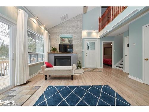 53 Lindale Avenue, Tiny, ON - Indoor With Fireplace