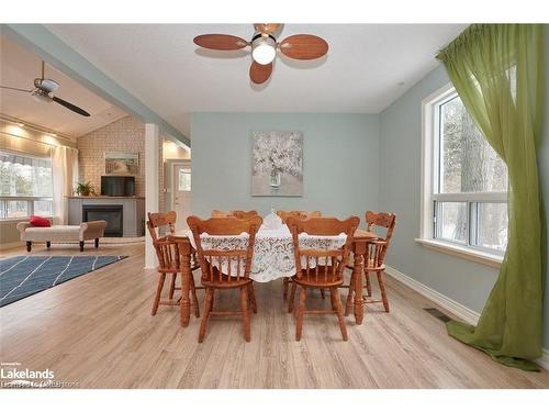 53 Lindale Avenue, Tiny, ON - Indoor Photo Showing Dining Room With Fireplace