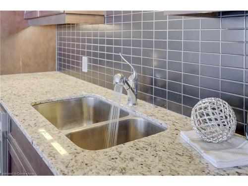 201-223 Erb Street W, Waterloo, ON - Indoor Photo Showing Kitchen With Double Sink