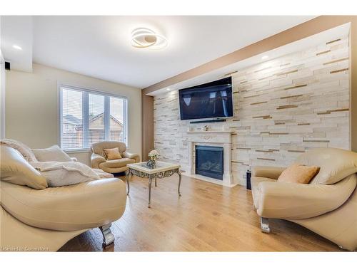 14096 Danby Road, Georgetown, ON - Indoor Photo Showing Living Room With Fireplace