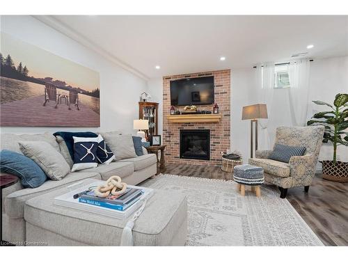 31-80 New Lakeshore Road, Port Dover, ON - Indoor Photo Showing Living Room With Fireplace