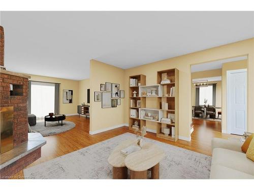 155 Clyde Street, Mount Forest, ON - Indoor Photo Showing Living Room With Fireplace