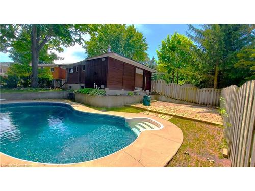 8 Meadow Crescent, Kitchener, ON - Outdoor With In Ground Pool With Backyard