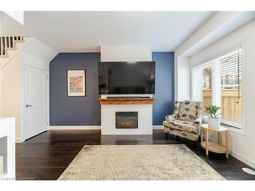 123 Borers Creek Circle, Waterdown, ON - Indoor Photo Showing Living Room With Fireplace