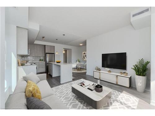 1108-55 Duke Street, Kitchener, ON - Indoor Photo Showing Living Room