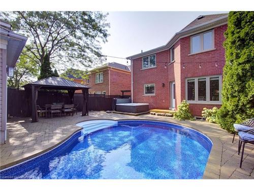 220 Westfield Trail, Oakville, ON - Outdoor With In Ground Pool With Deck Patio Veranda With Backyard With Exterior