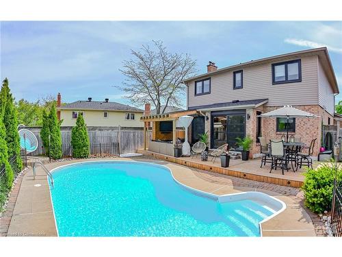 2189 Bader Crescent, Burlington, ON - Outdoor With In Ground Pool With Deck Patio Veranda With Backyard With Exterior