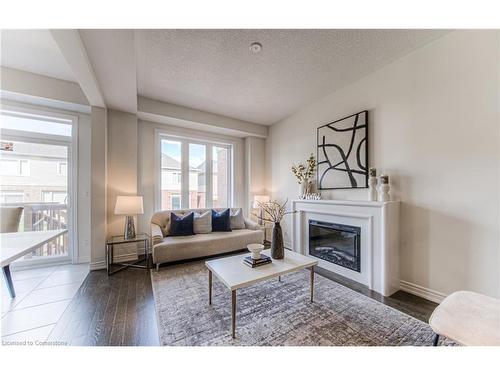 223 Broadacre Drive Drive, Kitchener, ON - Indoor Photo Showing Living Room With Fireplace