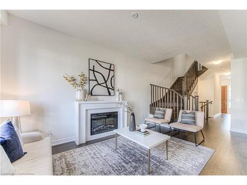 223 Broadacre Drive Drive, Kitchener, ON - Indoor Photo Showing Living Room With Fireplace