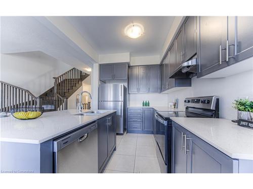 223 Broadacre Drive Drive, Kitchener, ON - Indoor Photo Showing Kitchen With Stainless Steel Kitchen With Double Sink With Upgraded Kitchen