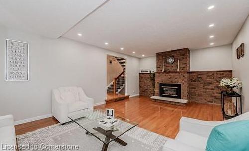 Upper-250 Driftwood Drive, Kitchener, ON - Indoor Photo Showing Living Room With Fireplace