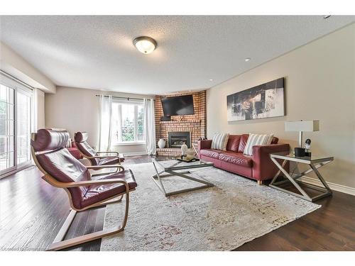 3588 Thorpedale Court, Mississauga, ON - Indoor Photo Showing Living Room With Fireplace