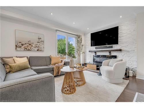 89 Acadian Heights, Brampton, ON - Indoor Photo Showing Living Room With Fireplace