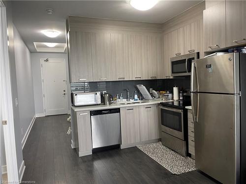 708-150 Main Street W, Hamilton, ON - Indoor Photo Showing Kitchen With Stainless Steel Kitchen