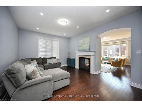 3974 Worthview Place, Mississauga, ON - Indoor Photo Showing Living Room With Fireplace