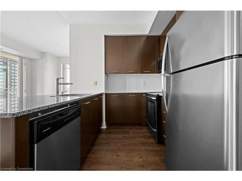 1208-365 Prince Of Wales Drive, Mississauga, ON - Indoor Photo Showing Kitchen With Stainless Steel Kitchen