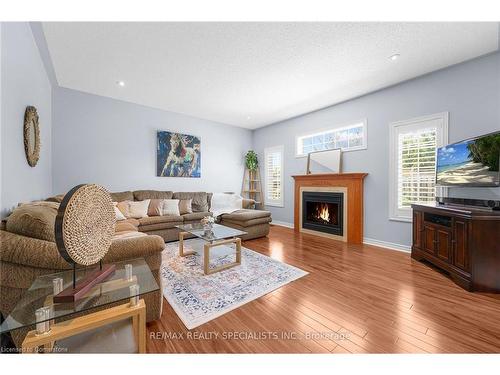 110 Pappain Crescent, Brampton, ON - Indoor Photo Showing Living Room With Fireplace