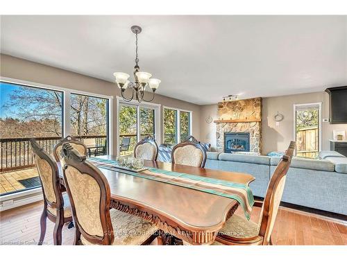 108 Old Highway 26, Meaford, ON - Indoor Photo Showing Dining Room With Fireplace