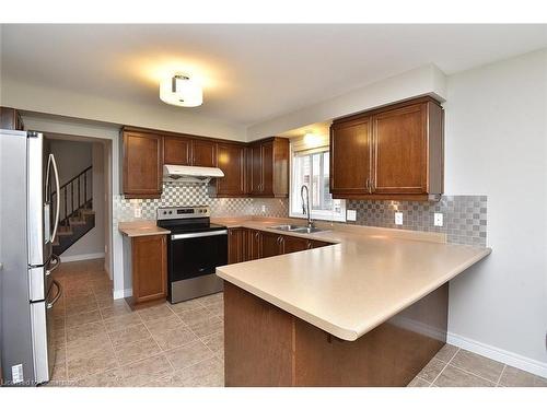 310 Brigadoon Drive, Hamilton, ON - Indoor Photo Showing Kitchen With Double Sink