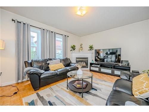 17 Marbleseed Crescent, Brampton, ON - Indoor Photo Showing Living Room With Fireplace