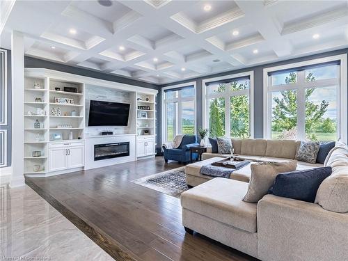 63 Poplar Street, Ancaster, ON - Indoor Photo Showing Living Room With Fireplace